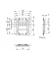 Adam Hall Hardware 27095 Підставка для кришки з вбудованою петлею в чашу