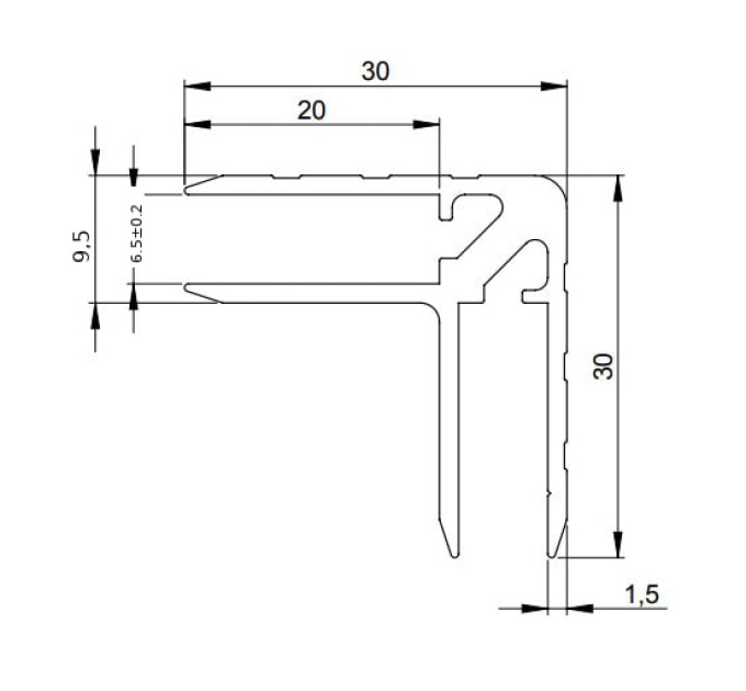 Профіль алюмінієвий 51-1007 сasemaker 6,5