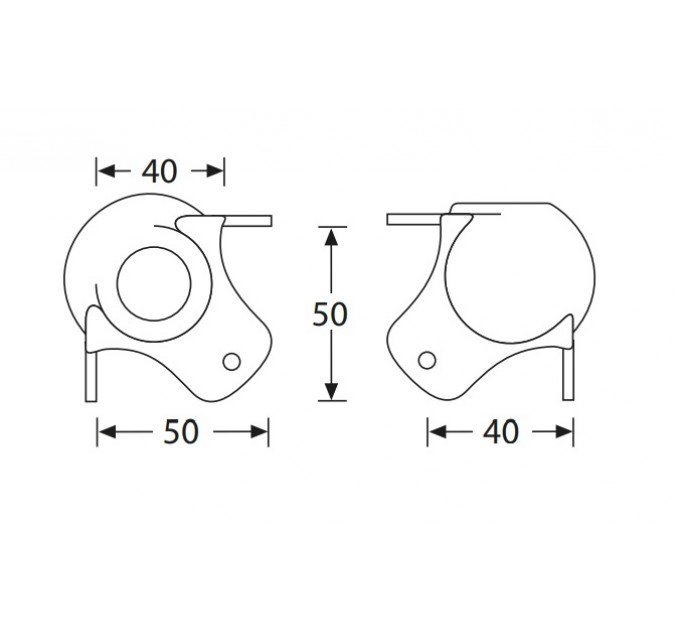 Adam Hall Hardware 4122 BLK М'яч кутовий середній трилапий з виїмкою для штабелювання