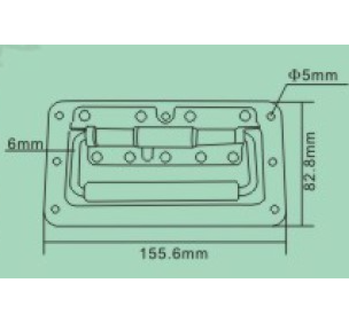 Металлическая врезная ручка 155.5 × 82.5 мм - FAYSHING (FS-2121)