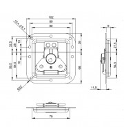 Adam Hall Hardware 17295 Засувка-метелик середня безколінчаста глибина 9 мм