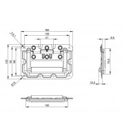 Adam Hall Hardware 34081 BLK Перекидна ручка 9мм.