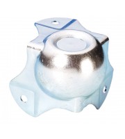 Adam Hall Hardware 4128 BLK Кутовий середній кут із трьома ланками, колінчатий 30 мм із ямкою для накладання