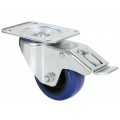 Adam Hall Hardware 372091 Поворотне колесо 80 мм із синім колесом і гальмом