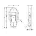 Adam Hall Hardware 1602 РАЛ 6003 Великий засув, що закривається на навісний замок