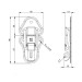 Великий засув під навісний замок, RAL 6003 - Adam Hall Hardware (1602)