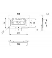 Adam Hall Hardware 340822 Маленька втоплена пружинна ручка в чаші глибиною 8 мм