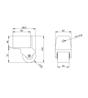 Adam Hall Hardware 3780 Ролик Edge 50 мм у нейлоновому корпусі