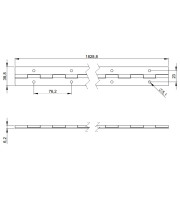 Adam Hall Hardware 2605 Рояльна петля 1830 мм, перфорована, оцинкована