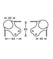 Adam Hall Hardware 4101 BLK М'яч кутовий трилапий, чорний