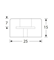 Adam Hall Hardware 4904 Гумова ніжка 25 х 15 мм