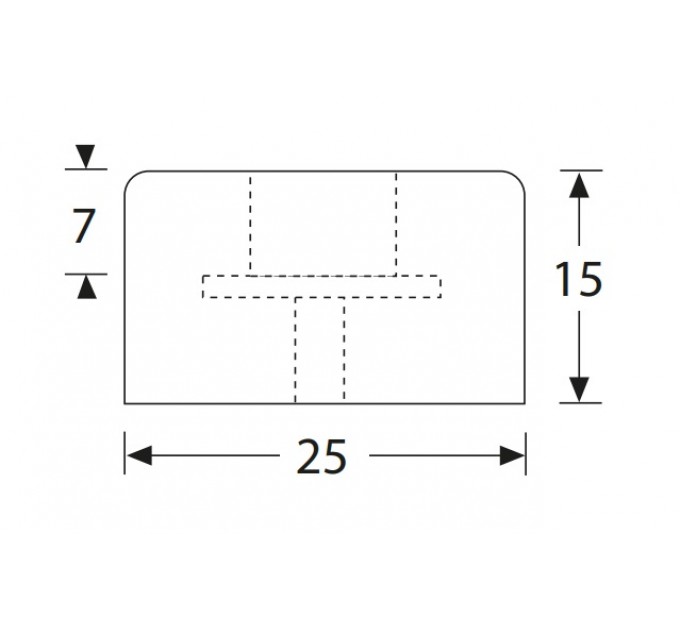 Adam Hall Hardware 4904 Гумова ніжка 25 х 15 мм