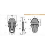FAYSHING Замок накидний 95х50мм FS-1048 чорний