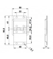 Adam Hall Hardware 2524 BLK Петля під кришку, чорна