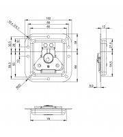 Adam Hall Hardware 17291S BLK Засувка метелик середня з пружиною неколінчастою глибиною 12 мм