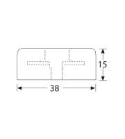 Adam Hall Hardware 4907 Гумова ніжка 38 х 15 мм