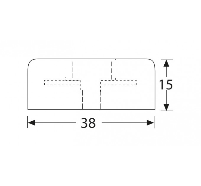 Adam Hall Hardware 4907 Гумова ніжка 38 х 15 мм