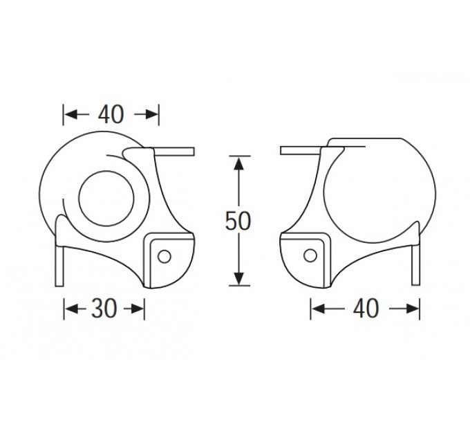 Adam Hall Hardware 4128 Кутовий середній кут із трьома ланками, колінчатий 30 мм із ямкою для накладання