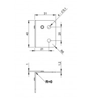 Adam Hall Hardware 40431 Куточок 40х31