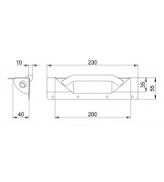 Adam Hall Hardware 34041 ручка врізна торцева
