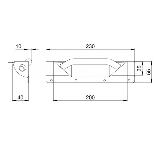 Adam Hall Hardware 34041 ручка врізна торцева