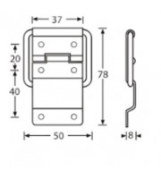 Adam Hall Hardware 2529 A Упор Петля середня 4,2 мм, хромована