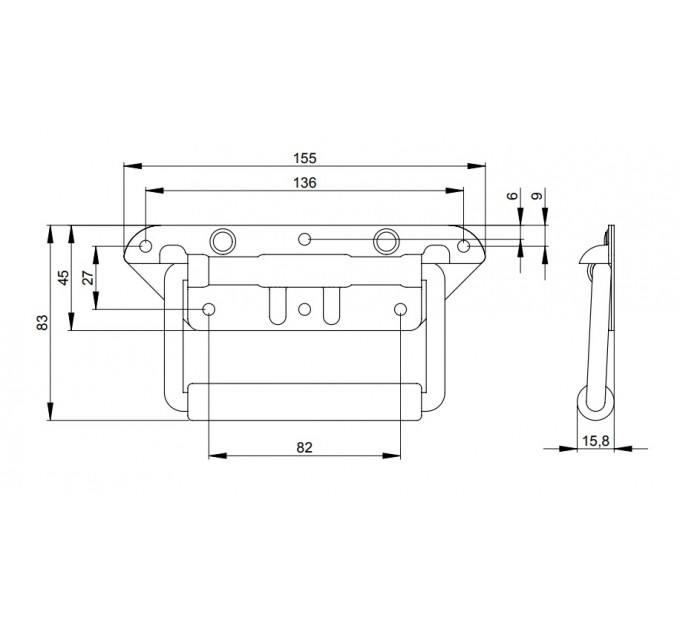 Adam Hall Hardware 34482 Оцинкована пружинна ручка