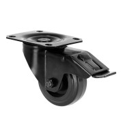 Adam Hall Hardware 372091 BLK Поворотне колесо 80 мм з гальмом, чорне