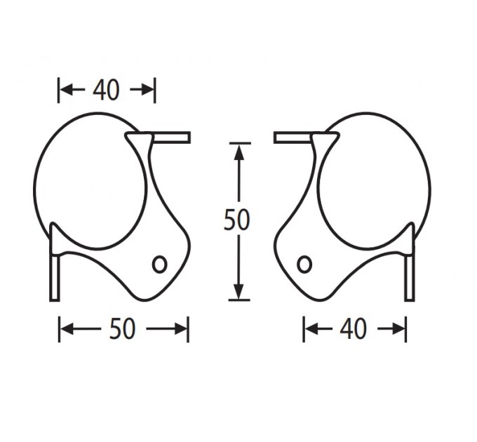 Adam Hall Hardware 4120 BLK середній кульовий кут оцинкований