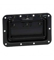 Adam Hall Hardware 34082 BLK Поглиблена пружинна ручка середнього розміру в чашці з чорним порошковим покриттям глибиною 8 мм