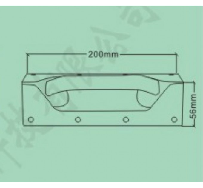 FAYSHING Ручка чорна  FS2122 ручка торцева 200 мм.