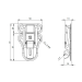 Adam Hall Hardware 16021 Большая защелка под навесной замок 50×78 мм, оцинкованная
